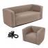 Комплект надувних меблів диван і крісло Коричневий SW-00002656