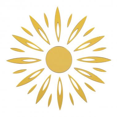 Зеркальный декор акриловый самоклеющийся золото, 25шт(D) SW-00002522