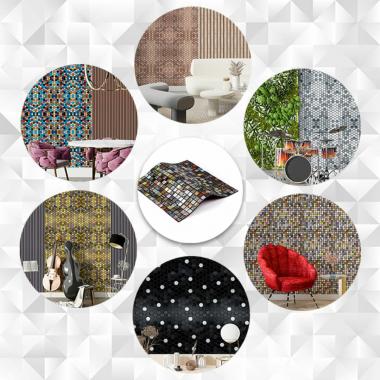 Самоклеюча алюмінієва плитка 300х300х3мм Кольоровий квадратик SW-00001925