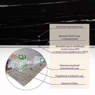 Самоклеящаяся стеновая PET плитка в рулоне 600х3000х2мм SW-00001694