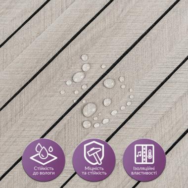 Покрытие виниловое самоклеющееся 3D рейки 600х600х2,8мм SW-00003244