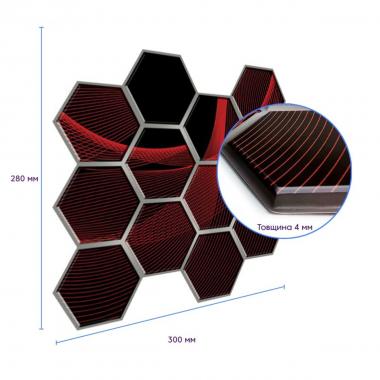 Декоративная ПВХ плитка на самоклейке 280х300х5мм Соты, цена за 1 шт. (СПП-503) SW-00000667