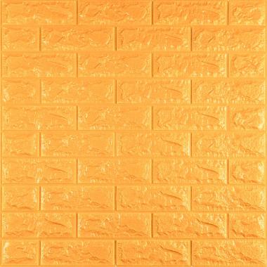 3D панель самоклеющаяся 700x770x7мм кирпич Золотой (011-7) SW-00000052