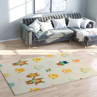 Дитячий складний термокилимок 117см х 177см х 8мм Повітряні кульки - Ведмедики (301) SW-00003031