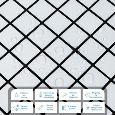 Самоклеюча алюмінієва плитка 300х300х3мм Біла мозайка SW-00001775