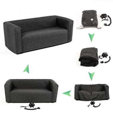 Комплект надувних меблів диван і крісло Сірий SW-00002658