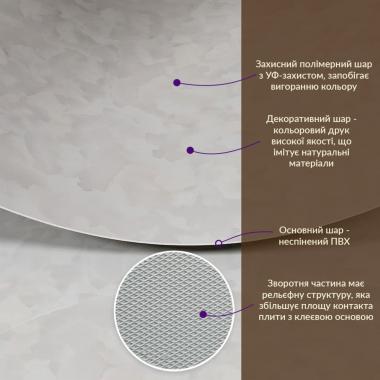 Декоративна ПВХ плита 1,22м х 2,44м х 3мм SW-00002597