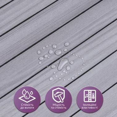 Покрытие виниловое самоклеющееся 3D Рейки в рулоне Тик Седой 600х2900х3мм (D) SW-00002907