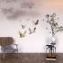 Зеркальный декор акриловый самоклеющийся Птицы серебро, 6шт (D) SW-00002520