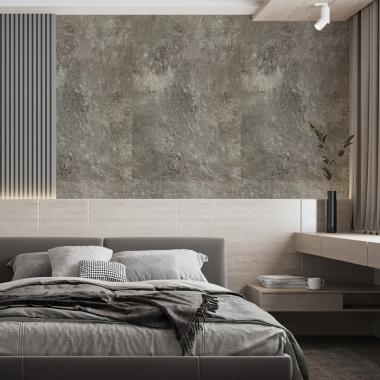 Самоклеюча вінілова плитка в рулоні 600х3000х2мм Сірий мармур Глянсова SW-00001286