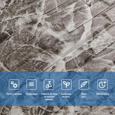 3D панель самоклеюча кладка 700х770х7мм Чорна-біла (330) SW-00000674