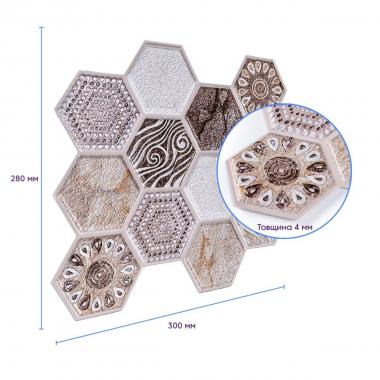 Декоративная ПВХ плитка на самоклейке 280х300х5мм Винтажная, цена за 1 шт. (СПП-507) SW-00001136