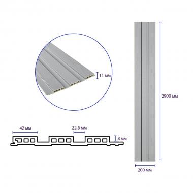 Рейка декоративна WPC стінова 200х11х2900мм SW-00003012