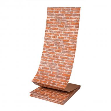 Самоклеющаяся 3D панель 19600х700х3мм Рыжий Екатеринославский Кирпич SW-00001370