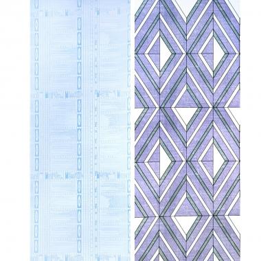 Самоклеюча плівка 0,45х10м х 0,07мм Зелені ромби SW-00001257