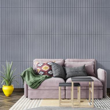 Покрытие виниловое самоклеющееся 3D рейки 600х600х2,8мм Тик седой SW-00002206