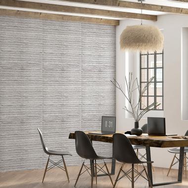 Самоклеющаяся декоративная 3D панель 700x700x5мм Белый Бамбук (071) SW-00000073