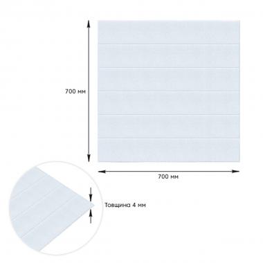 Панель стеновая 3D 700х700х4мм Белая вагонка SW-00001964