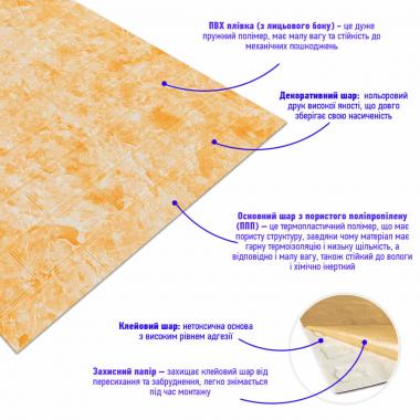 Самоклеющаяся 3D панель 19600х700х3мм Мрамор Бежевый SW-00001473