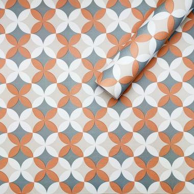 Самоклеюча плівка 0,45х10м х 0,07мм Помаранчові квіти SW-00001220