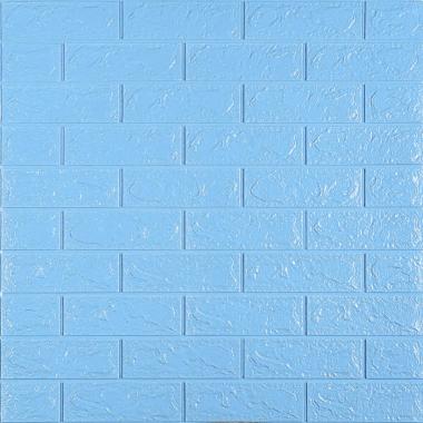 3D панель самоклеюча 700х770х5мм цегла Блакитна (005-5) SW-00000297