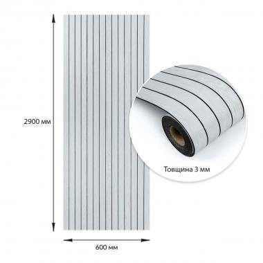 Покрытие виниловое самоклеющееся 3D Рейки в рулоне Скандинавский Дуб 600х2900х3мм (D) SW-00002905