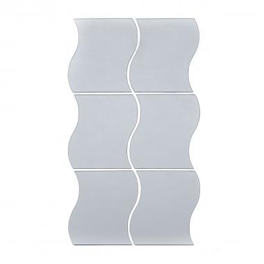 Зеркальный декор акриловый самоклеющийся 140*190мм серебро, 6шт (D) SW-00002510