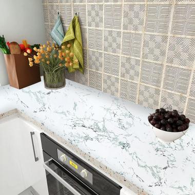 Самоклеющаяся пленка 0,45х10м х 0,07мм Зелено-красный мрамор SW-00001272