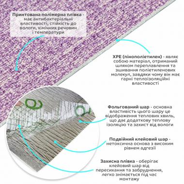 Обои самоклеющиеся 2800х500х1,5мм Сиреневый меланж YM-07 (D) SW-00001158