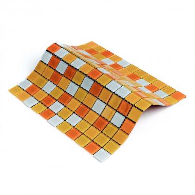 Мозаика из декоративного стекла 298х298х4,5мм Оранжевая SW-00002365