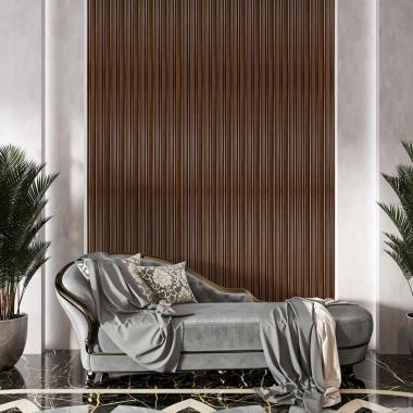 Рейка декоративна PS 2900х117х12мм Темний горіх із золотом SW-00002131-