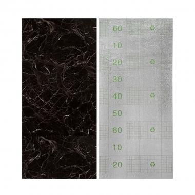 Самоклеюча вінілова плитка в рулоні 600х3000х2мм Чорний мармур Глянец SW-00001289