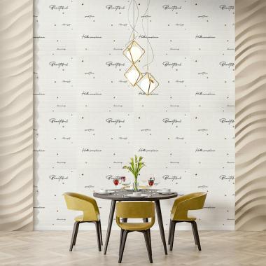 Панель стінова 3D 700х700х4мм Напис із золотом SW-00001979