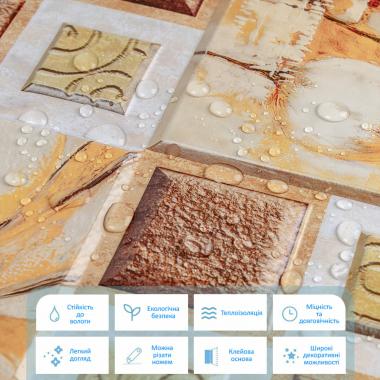 Декоративная ПВХ плитка на самоклейке 300х300х5мм Масляные краски, цена за 1 шт. (СПП-608) SW-00001138