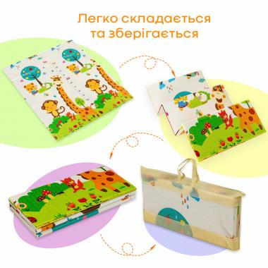 Дитячий складний термокилимок 147см х 177см х 8мм Лисички-Зростомір (303) SW-00003033