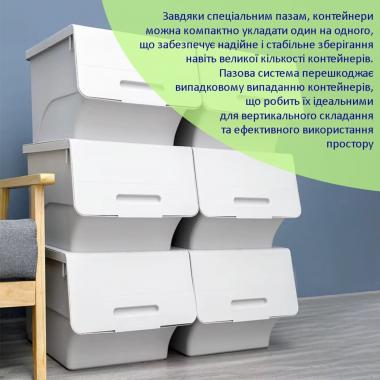 Контейнер для зберігання 45.5х28.5х31см Білий SW-00002421