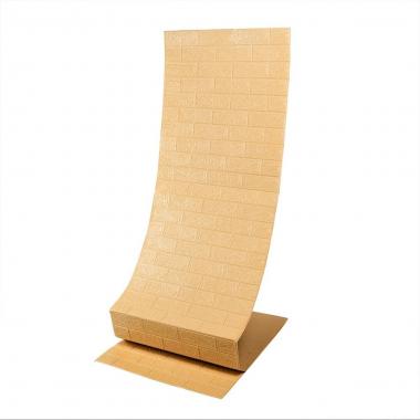 Самоклеющаяся 3D панель в рулоне 19600x700x3мм Бежевый Кирпич (R009-3-20) SW-00001195