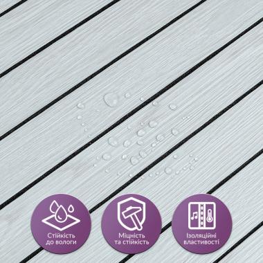 Покрытие виниловое самоклеющееся 3D Рейки в рулоне Скандинавский Дуб 600х2900х3мм (D) SW-00002905