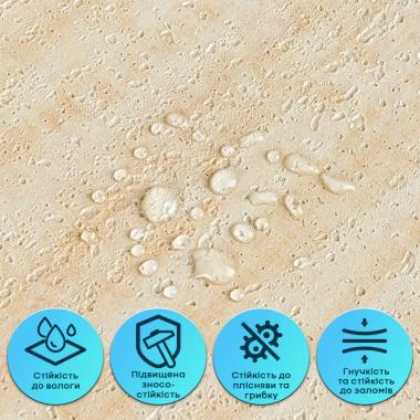 Самоклеюча гнучка штукатурка в рулоні 600х3000х2,5мм Пісочний SW-00002994