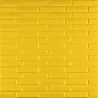 3D панель самоклеюча кладка 700х770х7мм Жовта (037) SW-00000302