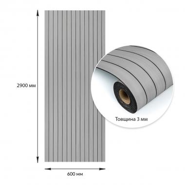 Покрытие виниловое самоклеющееся 3D Рейки в рулоне Скандинавский Белый Шпон 600х2900х3мм SW-00002904