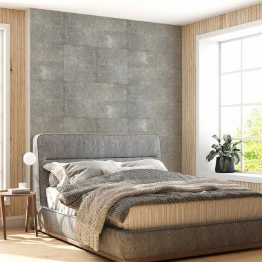 Самоклеюча вінілова плитка 600х300х1,5мм Сріблястий мармур, ціна за 1 шт. (СВП-103) Глянець SW-00000290