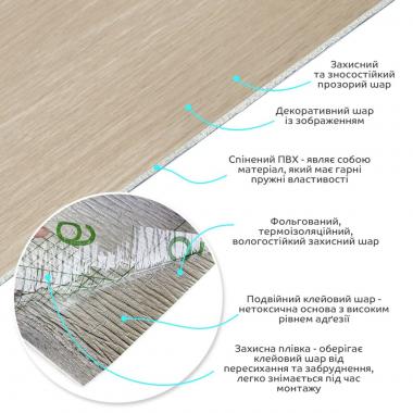 Самоклеюча вініловая плитка в рулоні 600х3000х2мм SW-00002046