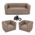 Комплект надувних меблів диван і 2 крісла Коричневий SW-00002657