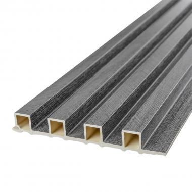 Рейка декоративна WPC стінова 3000х165х23мм Вугілля SW-00001534