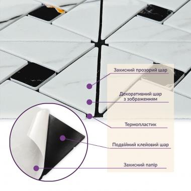 Самоклеящаяся PET мозаика 300х300х4мм SW-00002447