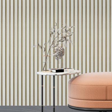 Рейка декоративная PS 2900х115х12мм Под белую кожу с золотом SW-00002130