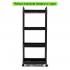 Етажерка мобільна чотириярусна універсальна пластикова 41х25х101см Чорна SW-00002108