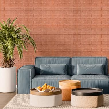 3D панель самоклеюча 700x700x7мм цегла Пудра SW-00001800