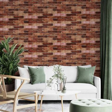 Самоклеющаяся 3D панель под коричневый кирпич екатеринослав 3080х700х3мм SW-00001768